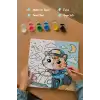 Sevimli Yarışçı Boyama Tuvali – Şövalesiz Boya Seti 20x20