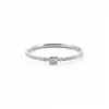 Side Stone Princess Cut Diamond Modern Ring