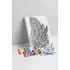 Sincap Desenli Mandala Tuval Boyama Seti 40x50 cm