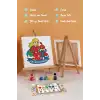 Süper Anne Temalı Boyama Tuvali Şövaleli Boya Seti 20x20 cm