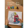 Süper Anne Temalı Boyama Tuvali Şövalesiz Boya Seti 20x20 cm