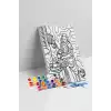 Sütçü Kız Desenli Mandala Tuval Boyama Seti 40x50 cm