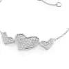 Trinity Heart Diamond Bracelet