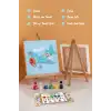 Uçak Temalı Çocuk Boyama Tuvali – Şövaleli Eğitici Boyama Seti 20x20 cm