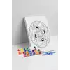 Uğur Böceği Desenli Mandala Tuval Boyama Seti 40x50 cm