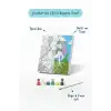 Unicorn & Doğa Temalı Çocuk Boyama Tuvali – Şövalesiz Boya Seti 20x20