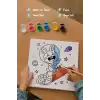 Uzay Tavşanı Boyama Tuvali – Şövalesiz Boya Seti 20x20