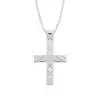 White Gold Cross Diamond Pendants