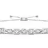 White Gold Friendship Diamond Bracelets