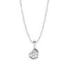 White Gold Heart Diamond Pendants