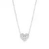 White Gold Heart Diamond Pendants
