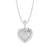 White Gold Heart Diamond Pendants
