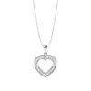 White Gold Heart Diamond Pendants