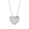 White Gold Heart Diamond Pendants