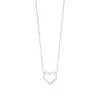 White Gold Heart Diamond Pendants