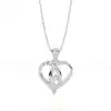 White Gold Heart Diamond Pendants