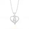 White Gold Heart Diamond Pendants