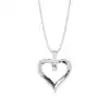 White Gold Heart Diamond Pendants