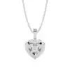 White Gold Heart Diamond Pendants