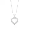 White Gold Heart Diamond Pendants