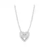 White Gold Heart Diamond Pendants