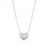 White Gold Heart Diamond Pendants