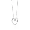 White Gold Heart Diamond Pendants