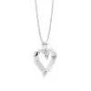 White Gold Heart Diamond Pendants