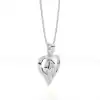 White Gold Heart Diamond Pendants