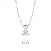 White Gold Solitaire Pendant Necklaces