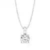 White Gold Solitaire Pendant Necklaces