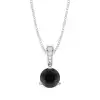 White Gold Solitaire Pendant Necklaces