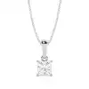 White Gold Solitaire Pendant Necklaces