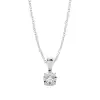 White Gold Solitaire Pendant Necklaces