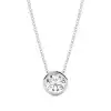 White Gold Solitaire Pendant Necklaces