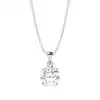 White Gold Solitaire Pendant Necklaces