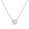 White Gold Solitaire Pendant Necklaces