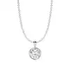White Gold Solitaire Pendant Necklaces