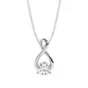 White Gold Solitaire Pendant Necklaces