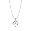 White Gold Solitaire Pendant Necklaces
