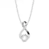 White Gold Solitaire Pendant Necklaces