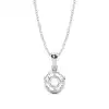 White Gold Solitaire Pendant Necklaces