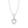 White Gold Solitaire Pendant Necklaces