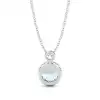 White Gold Solitaire Pendant Necklaces