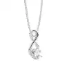 White Gold Solitaire Pendant Necklaces