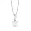 White Gold Solitaire Pendant Necklaces