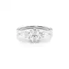 White Gold Three Stone Diamond Rings