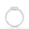 White Gold Three Stone Diamond Rings