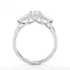White Gold Three Stone Diamond Rings