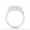 White Gold Three Stone Diamond Rings
